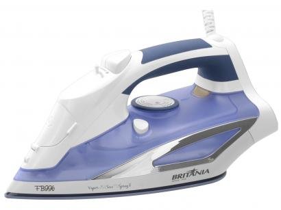 Ferro de Passar a Vapor e a Seco Britânia FB996 - Branco e Roxo