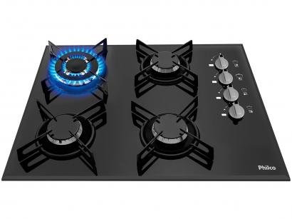 Cooktop 4 Bocas Philco Cook Chef 4 TC - à Gás GLP Tripla Chama