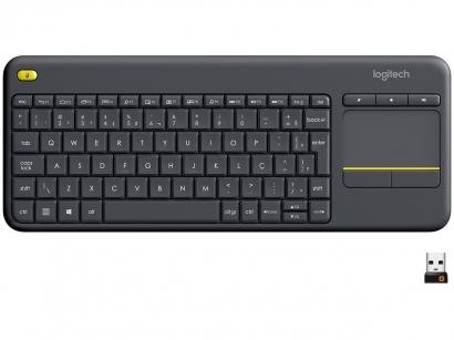 Teclado sem Fio Logitech ABNT2 Cinza K400 Plus