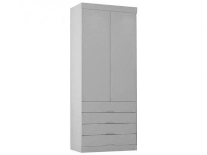Guarda-roupa Solteiro 2 Portas 4 Gavetas - Made Marcs Itália com Espelho