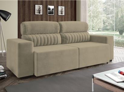 Sofá Retrátil e Reclinável 4 Lugares Suede - Elite Style - Linoforte
