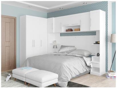 Quarto Modulado Casal e Queen Size 6 Peças - 9 Portas 4 Gavetas Poliman Móveis Star