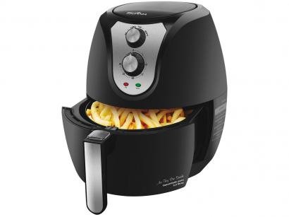 Fritadeira Elétrica Sem Óleo/Air Fryer Britânia - Air Fry Pro Saúde Preta 4,4L com Timer