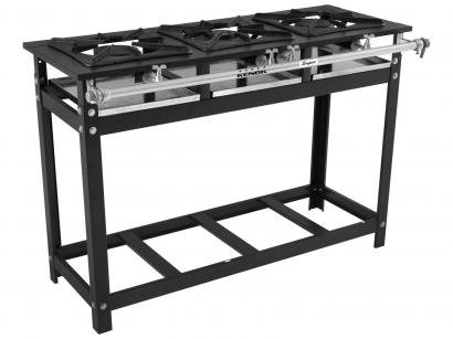 Fogão Industrial 3 Bocas Kenok Super - FBSU3B.106