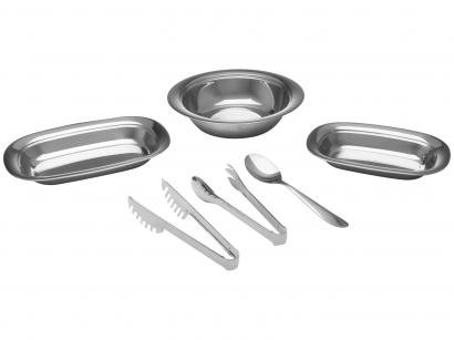 Conjunto de Servir Brinox Inox 6 Peças - Lyon 2343/100