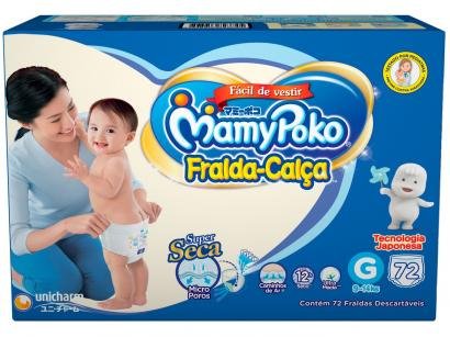 Fralda MamyPoko Calça Tam. G - 9 a 14kg 72 Unidades