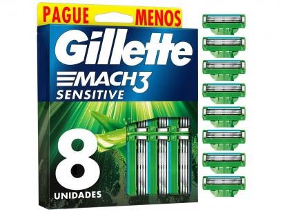 Carga Gillette Mach3 Sensitive - 8 Unidades