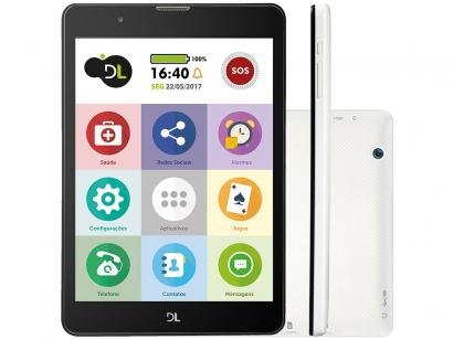Tablet DL TabFácil 8GB 7,85" 3G e Wi-Fi - Android 7 Nougat Proc. Quad Core