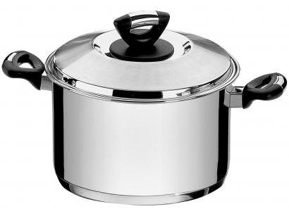 Caldeirão Tramontina Inox 4,6L 20cm com Tampa - Solar Baquelite