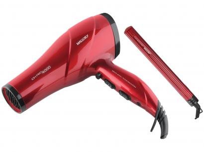 Secador de Cabelo Ion Pro 4000 2000W com - Chapinha/Prancha Pure Seduction 210°C Mallory