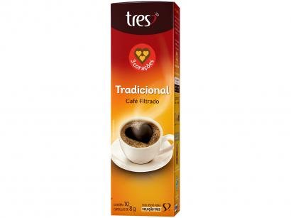 Cápsula de Café Filtrado Clássico TRES 3 Corações - 10 Cápsulas