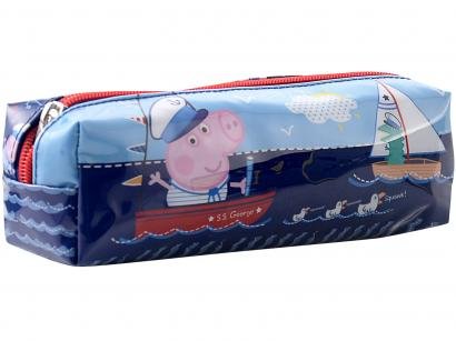 Estojo Escolar Peppa George Marinheiro com Zíper - Xeryus