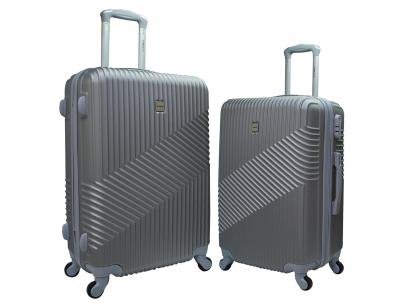 Conjunto de Malas 2 Peças Yins Rígida - com Giro 360° YS21021PA Prata