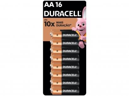 Pilha AA Pequena Alcalina 16 Unidades - Duracell