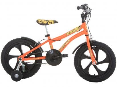 Bicicleta Infantil Aro 16 Houston Nic Laranja - com Rodinhas