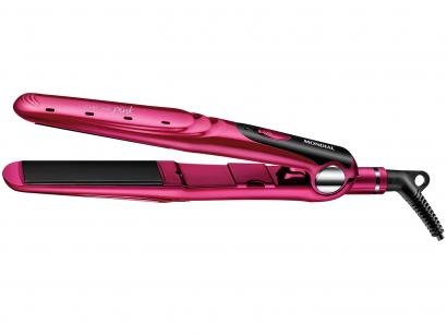 Chapinha/Prancha de Cabelo com Íons 220°C - Seco e Molhado Mondial Chrome Pink P-19