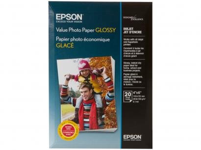 Papel Fotográfico 10x15cm Epson 183g - Value Photo Paper Glossy 20 Folhas