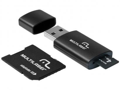 Cartão de Memória 4GB SD Multilaser Classe 4 - com Adaptador MC057