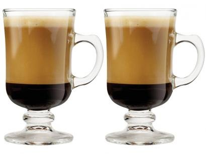 Caneca de Vidro de Café 120ml Crisa México - Mini Bill 2 Peças