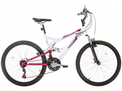 Bicicleta Houston Vivid Aro 26 21 Marchas - Dupla Suspensão Quadro de Aço Freio V-Brake