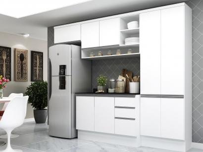 Cozinha Compacta Multimóveis Suíça 5195ML - com Balcão 10 Portas 2 Gavetas