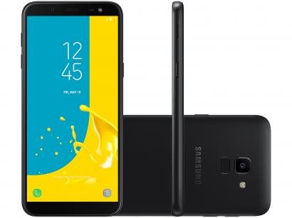 Smartphone Samsung Galaxy J6 32GB Preto 4G - 2GB RAM Tela 5,6" Câm. 13MP + Câm. Selfie 8MP