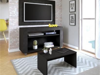 Rack com Painel para Tv até 32" com Mesa de Centro - Artely Cristal