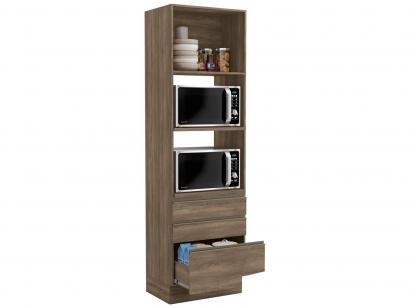 Torre Quente 1 Porta 3 Gavetas 2 Nichos para - Micro-ondas e Forno Kappesberg Maxxi G750