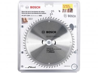 Disco de Serra Circular 10" 60 Dentes - para Madeira Bosch Eco For Wood