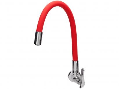 Torneira de Parede Lorenzetti Articulável - Lorenflex Vermelha 1178 R27