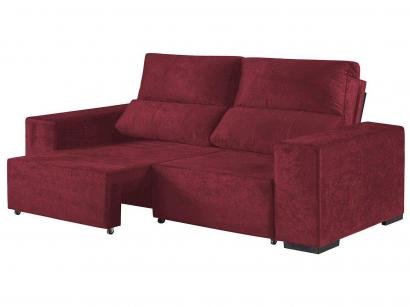 Sofá Retrátil e Reclinável 3 Lugares Suede - Viarte Lorenzo Viero Móveis