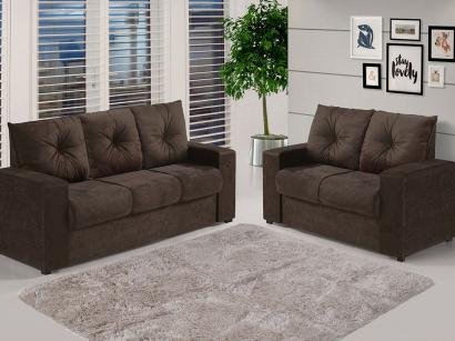 Sofá 2 e 3 Lugares Suede Viarte Cindy - Viero Móveis