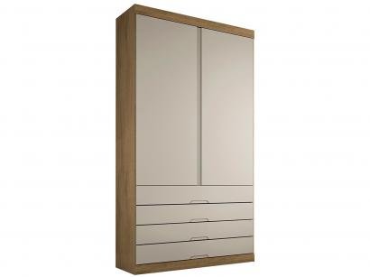 Guarda-roupa Solteiro 2 Portas 4 Gavetas - Made Marcs Itália com Espelho