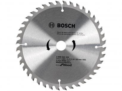 Disco de Serra Circular 7" 40 Dentes para Madeira - Bosch Eco For Wood