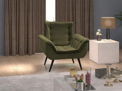 Poltrona Decorativa Pé Palito Suede Matrix - Mônica 1L