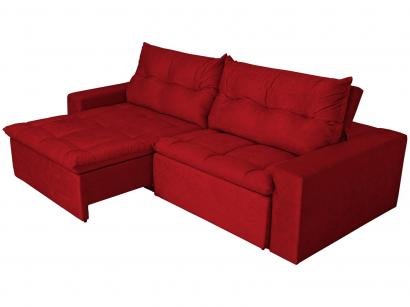 Sofá Retrátil e Reclinável 4 Lugares - Suede Amassado Miró Ambiente Móveis