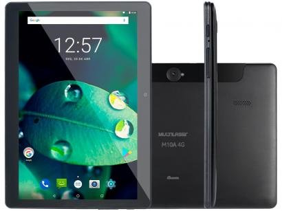 Tablet Multilaser M10 16GB 10,1" 4G Wi-Fi - Android 8.1 Quad Core Câm. 5MP Selfie 2MP