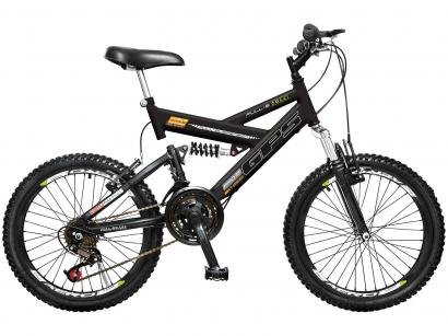 Bicicleta Infantil Aro 20 Colli Bike GPS - 21 Marchas Preta Freio V-Brake