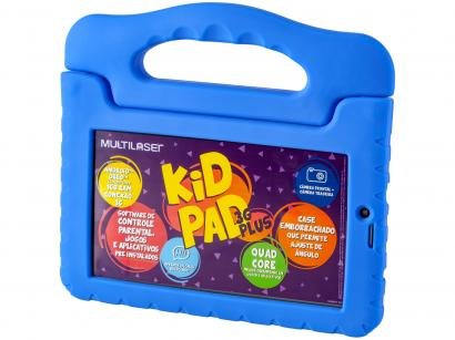 Tablet Multilaser Kid Pad Plus 8GB 7" 3G/Wi-Fi - Android Oreo (Go) Quad-Core com Câmera Integrada