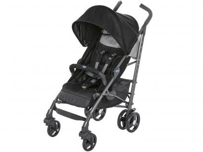 Carrinho de Bebê Passeio Chicco Lite Way - Stroller Jet Black Reclinável 5 Posições