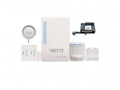 Kit Alarme Residencial/Comercial Vetti - com Discador de Linha Fixa GSM 3G Smart 3 Sensores