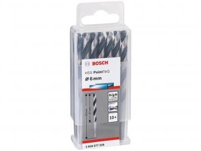 Jogo de Brocas para Aço Bosch 10 Peças 6mm - HSS PointTeQ