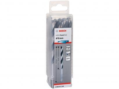 Jogo de Brocas para Aço Bosch 10 Peças 8mm - HSS PointTeQ