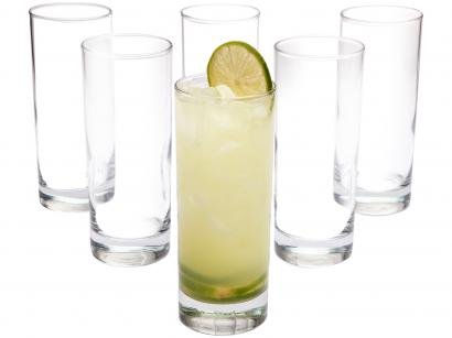 Jogo de Copos de Vidro 330ml de Vidro 6 Peças - Vicrila Long Drink Scotland