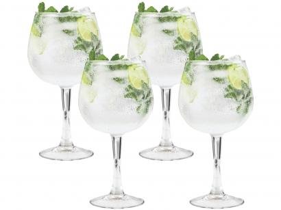 Jogo de Taças para Gin Vidro 620ml 4 Peças - Globimport Havana