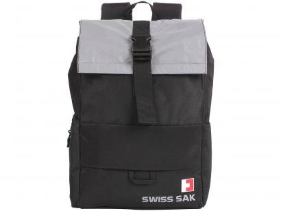 Mochila Juvenil Escolar Masculina Tam. G DMW - Sports Swiss Sak Preta