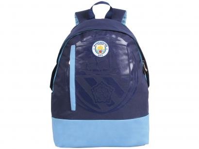 Mochila Juvenil Escolar Masculina Futebol - Tam. G DMW Sports Manchester City Azul