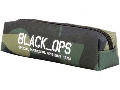 Estojo Escolar Camuflado com Zíper Black Ops - DMW