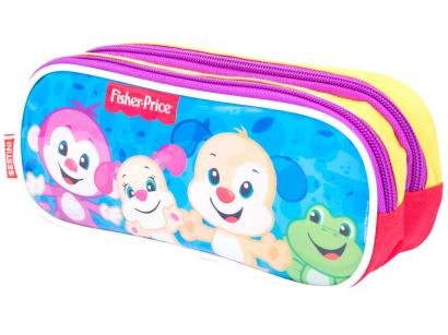 Estojo Escolar Duplo Fisher Price Aprender e Bri - com Zíper 19Y Sestini