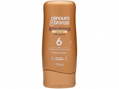 Loção Bronzeadora Cenoura & Bronze Efeito Dourado - FPS 6 110ml